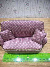 Load image into Gallery viewer, Purple Diamond-Spotted Sofa with Golden Trimming
