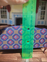 Load image into Gallery viewer, Dark Blue Couch w/ Flower &amp; Shape Pattern
