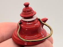 Load image into Gallery viewer, Dollhouse Miniature ~ Dora Kuhn Red Kettle
