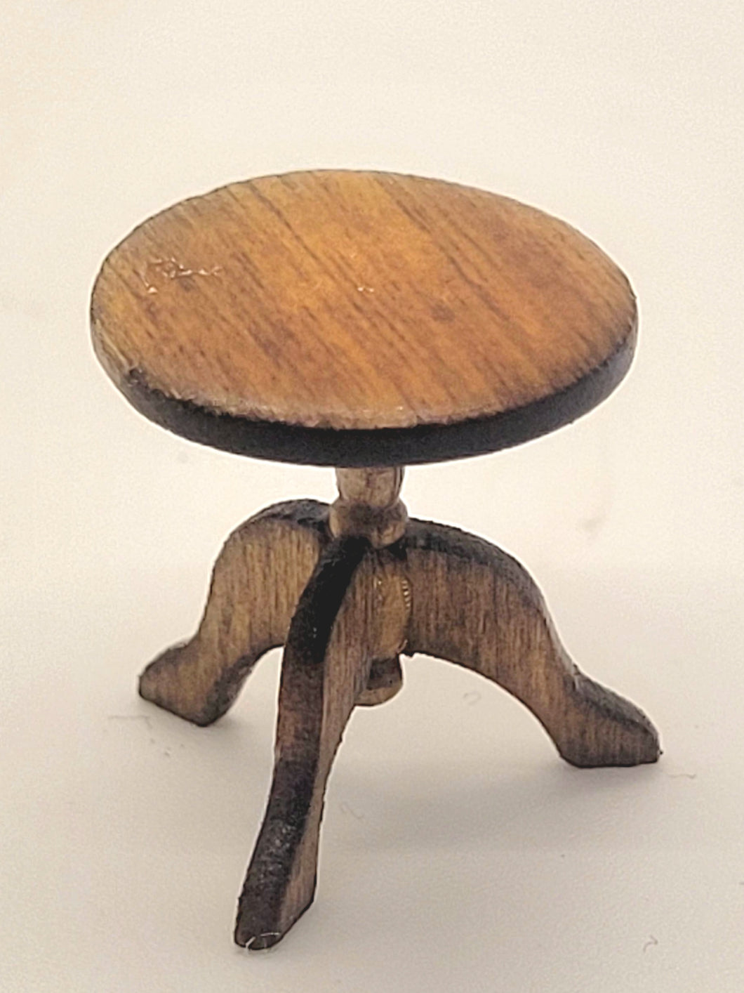 Dollhouse Miniature ~ 1:24 Scale, Small Wooden Stool