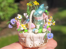 Load image into Gallery viewer, Laura Crain - Decorated Easter Basket with Foil Rabbit
