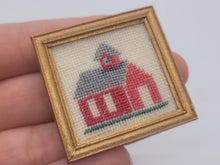 Load image into Gallery viewer, Needlepoint House in Gold Frame
