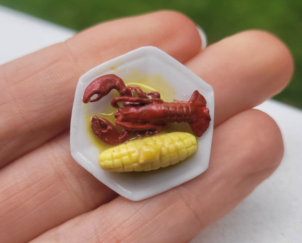 Lobster and Corn on Plate