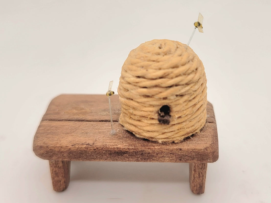 Beehive on Little Wooden Stand by Sir Thomas Thumb