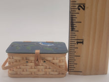 Load image into Gallery viewer, Handpainted Bluejay on Al Chandronnait Basket - 1987
