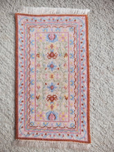 Load image into Gallery viewer, Dollhouse Miniature ~ Petit Point Oriental Red Rug with Embellishments - Ursula Sauerberg
