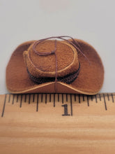 Load image into Gallery viewer, Dollhouse Miniature ~ Leather Cowboy Hat with String
