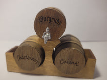 Load image into Gallery viewer, Medium - Burgundy, Chianti, Chardonnay Barrels and Wood Holder
