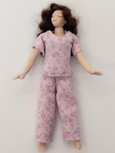 Load image into Gallery viewer, Handmade Female Doll in Pink Pajamas
