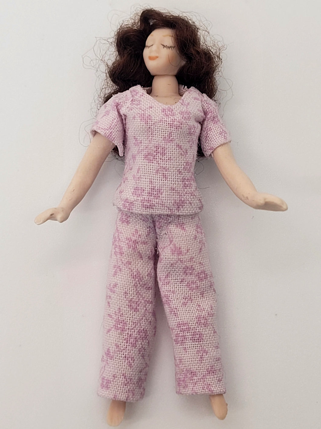 Handmade Female Doll in Pink Pajamas