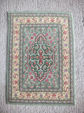 Load image into Gallery viewer, Dollhouse Miniature ~ Petit Point Green Oriental Rug - Ursula Sauerberg
