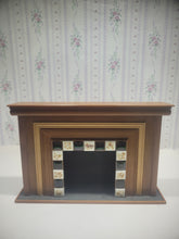 Load image into Gallery viewer, Vintage Wooden Fireplace w/ Tiles - Signed Arlo &#39;88
