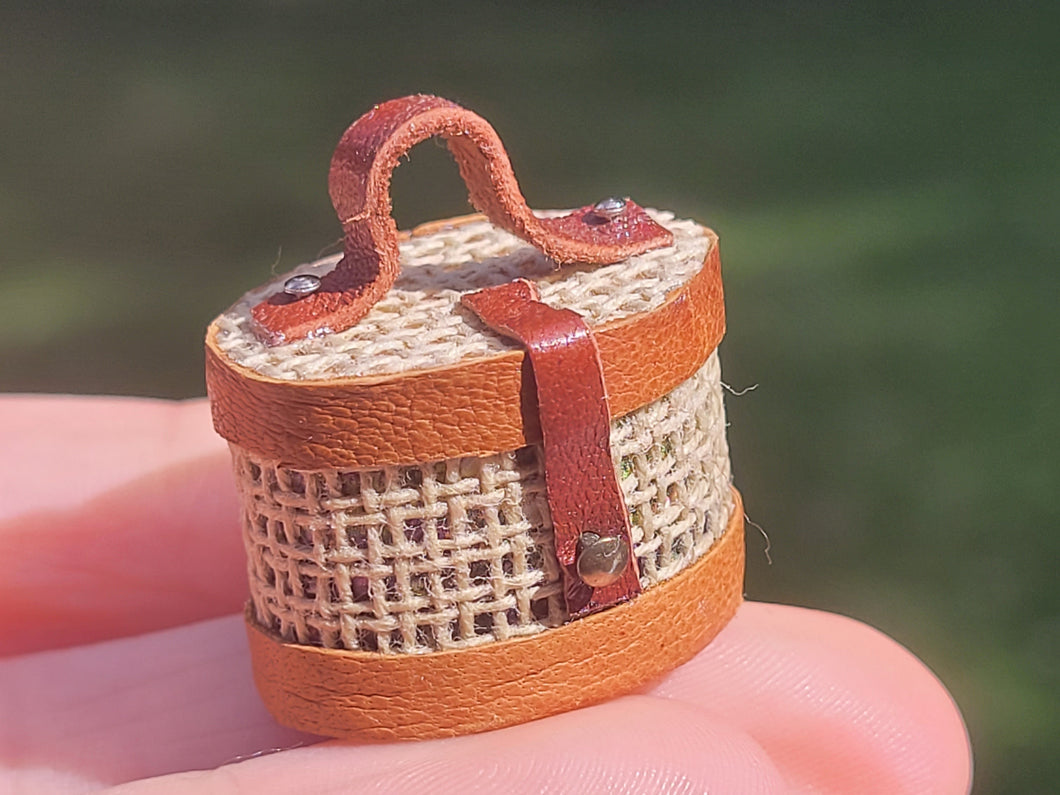 Leather & Woven Basket