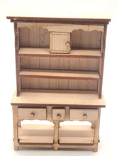 Load image into Gallery viewer, Dollhouse Miniature ~ 1:24 Scale, Wooden Hutch with Non-functional Drawers
