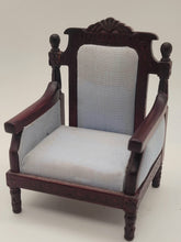 Load image into Gallery viewer, Mahogany Bed with Wardrobe &amp; Blue Chair Set
