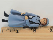 Load image into Gallery viewer, Handmade Clay Doll in Blue Dress
