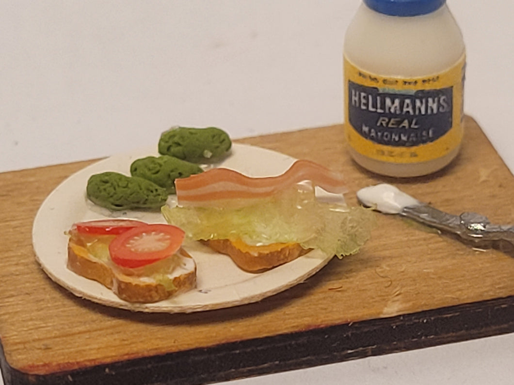BLT on Wooden Board