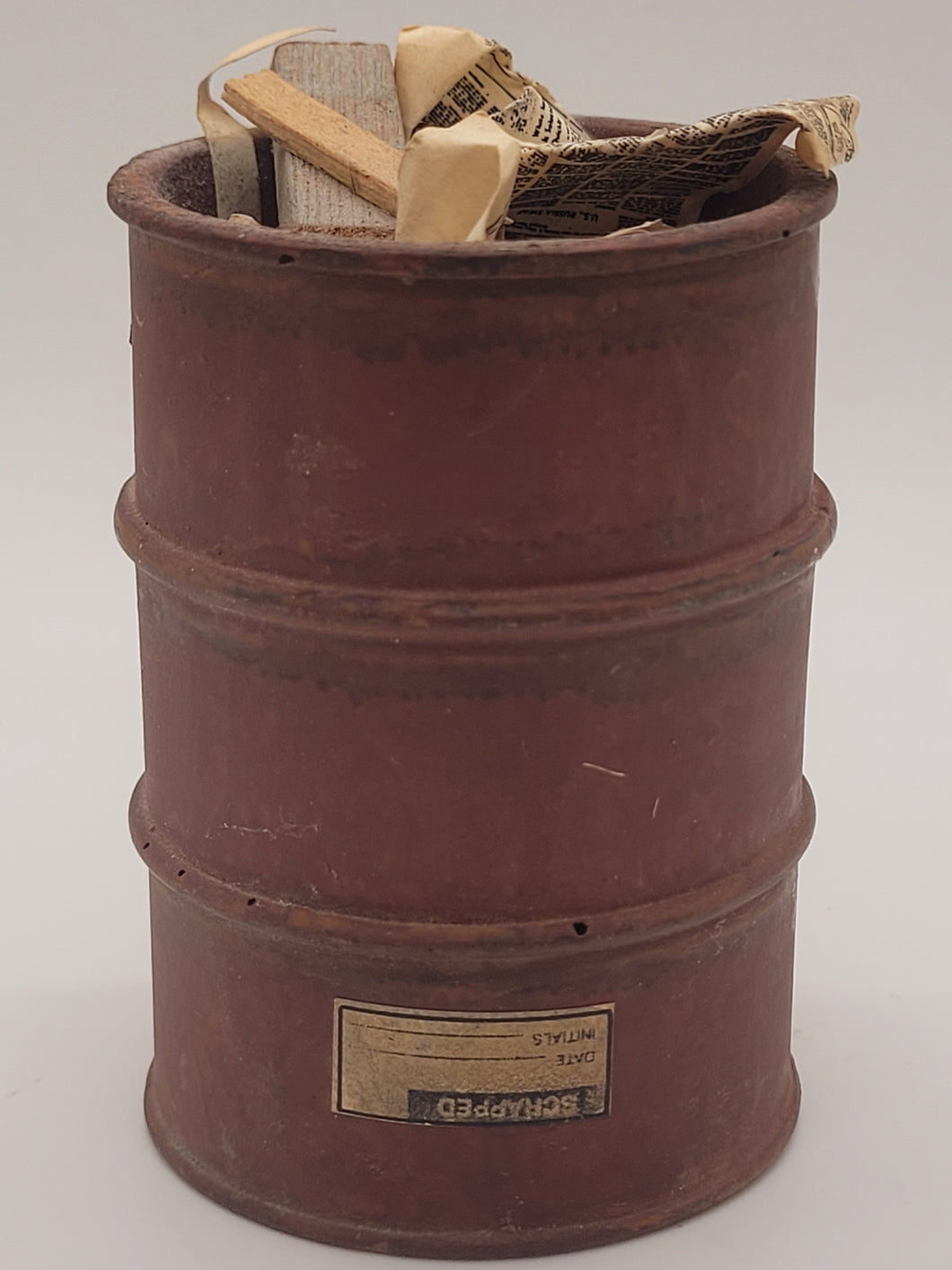 Metal Garbage Barrel