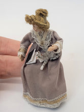 Load image into Gallery viewer, Handmade Victorian Doll Sitting with Book &amp; Cat
