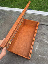 Load image into Gallery viewer, Wooden Rectangular Roombox with Hinged Opening and Wooden Inlay Detailing by Bill Haskell
