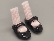 Load image into Gallery viewer, Pastel Pink Socks and Black Shoe Set – by Cheryl Warder
