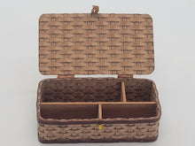 Load image into Gallery viewer, Al Chandronnait – Woven Picnic Basket with Fabric Closing Latch
