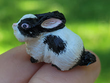 Load image into Gallery viewer, Black and White Resin Rabbit
