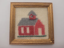 Load image into Gallery viewer, Needlepoint House in Gold Frame
