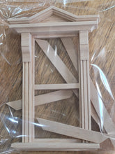Load image into Gallery viewer, Dollhouse Miniature ~ 1:12 Scale, Non-Working Victorian Window with Moudling and Hooded Pediment
