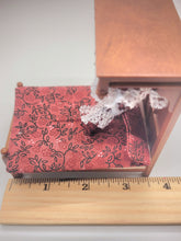 Load image into Gallery viewer, Dollhouse Miniature ~ 1:24 Scale, Red and Lace Tester Bed by JBM
