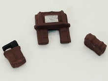 Load image into Gallery viewer, Dollhouse Miniature ~ 1:144 Scale - Fireplace, Chest, and Sewing Machine
