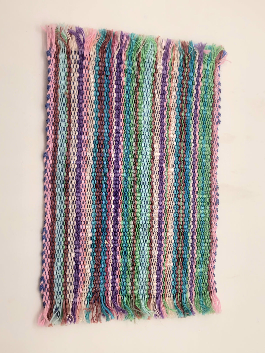 Dollhouse Miniature ~ 1:12 Scale, Southwestern  Baja-Style Woven Multicolored Rug