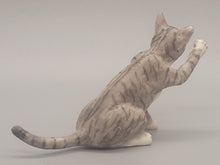 Load image into Gallery viewer, Resin Grey Tabby Cat Pawing
