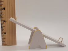 Load image into Gallery viewer, Yellow and White Wooden Teeter-Totter
