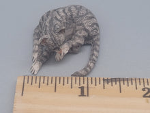 Load image into Gallery viewer, Resin Grey Tabby Cat Grooming Paws
