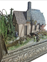 Load image into Gallery viewer, 1:48 Scale ~ Bill Lankford Whimsical Cottage Dollhouse Opens Up – On Spinning Display
