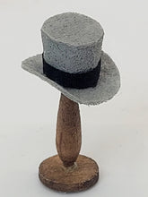 Load image into Gallery viewer, Handmade Gentlemen&#39;s Hat on Wooden Stand
