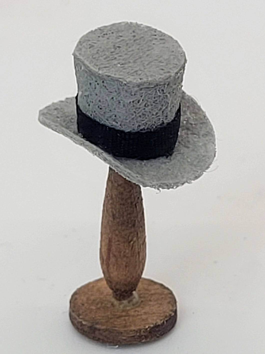 Handmade Gentlemen's Hat on Wooden Stand