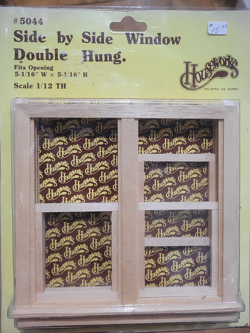 Dollhouse Miniature ~ 1:12 Scale, Side by Side Window Double Hung, by Houseworks