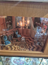 Load image into Gallery viewer, Furnished Handmade Roombox with Gorgeous Flooring and Stained Glass Windows
