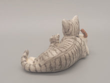 Load image into Gallery viewer, Resin Grey Tabby Cat Laying with Kittens
