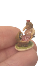 Load image into Gallery viewer, Renee Bowen – Vtg Clay Figurine Little Girl Playing with Baby in Crib
