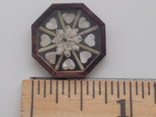 Load image into Gallery viewer, Sailor's Valentine with Hearts, Green Sticks, and Shell Design in Center - by Pam Friend
