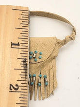 Load image into Gallery viewer, Dollhouse Miniature ~ 1:12 Scale, Leather Women&#39;s Purse with Bead Decorations and Fringe
