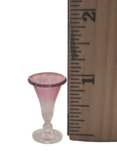 Load image into Gallery viewer, Glass Craft – Handblown Pink Glass Vase with Textured Rim
