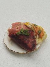 Load image into Gallery viewer, Roast ham sliced with carrots

