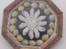 Load image into Gallery viewer, 1&quot; Sailor&#39;s Valentine – Green Shells around Heart Center – by Pam Friend
