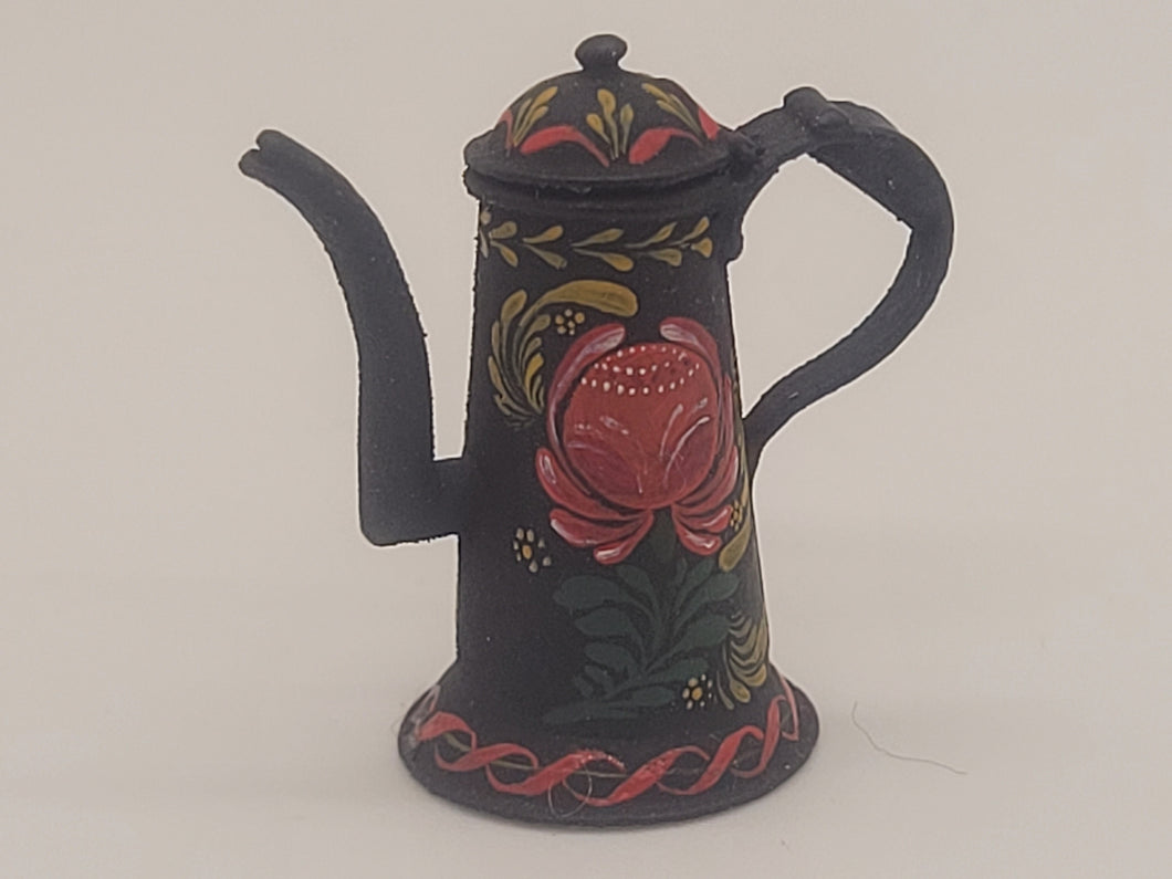 Painted Toile Coffee Pot - by Mary G. O'Brien 1980