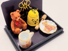 Load image into Gallery viewer, Dollhouse Miniature ~ 1:12 Scale, Honey Bear Breakfast Set by Reutter Porcelain
