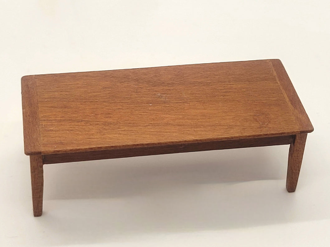 Dollhouse Miniature ~ 1:24 Scale, Wooden Coffee Table - Signed BED